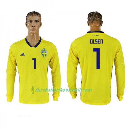 Fußballtrikots Schweden Olsen 1 WM 2018 Langarm Heimtrikotsatz kaufen